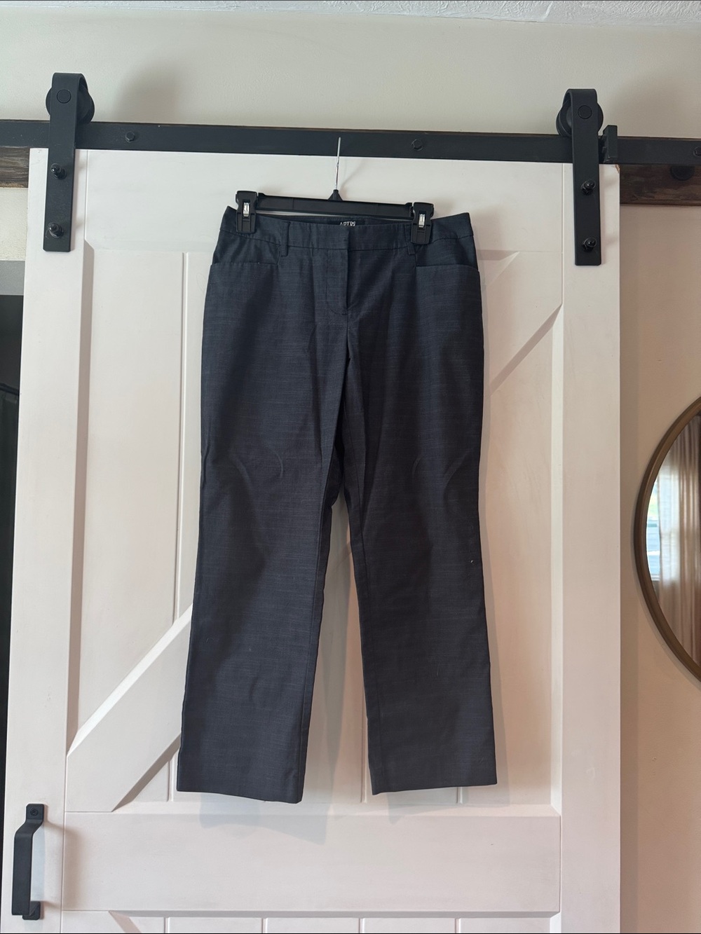 Women’s Dark Gray Dress Pants - Tailored Straight Fit